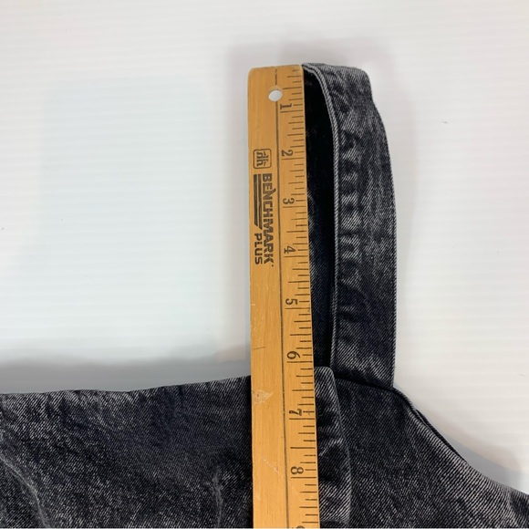 H&M Divided Dress Women's Medium Sleeveless Black Acid Wash Denim Mini Jean - Picture 16 of 16